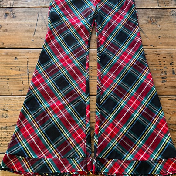 Free People plaid low rise flare pants size 0 - Picture 3 of 10